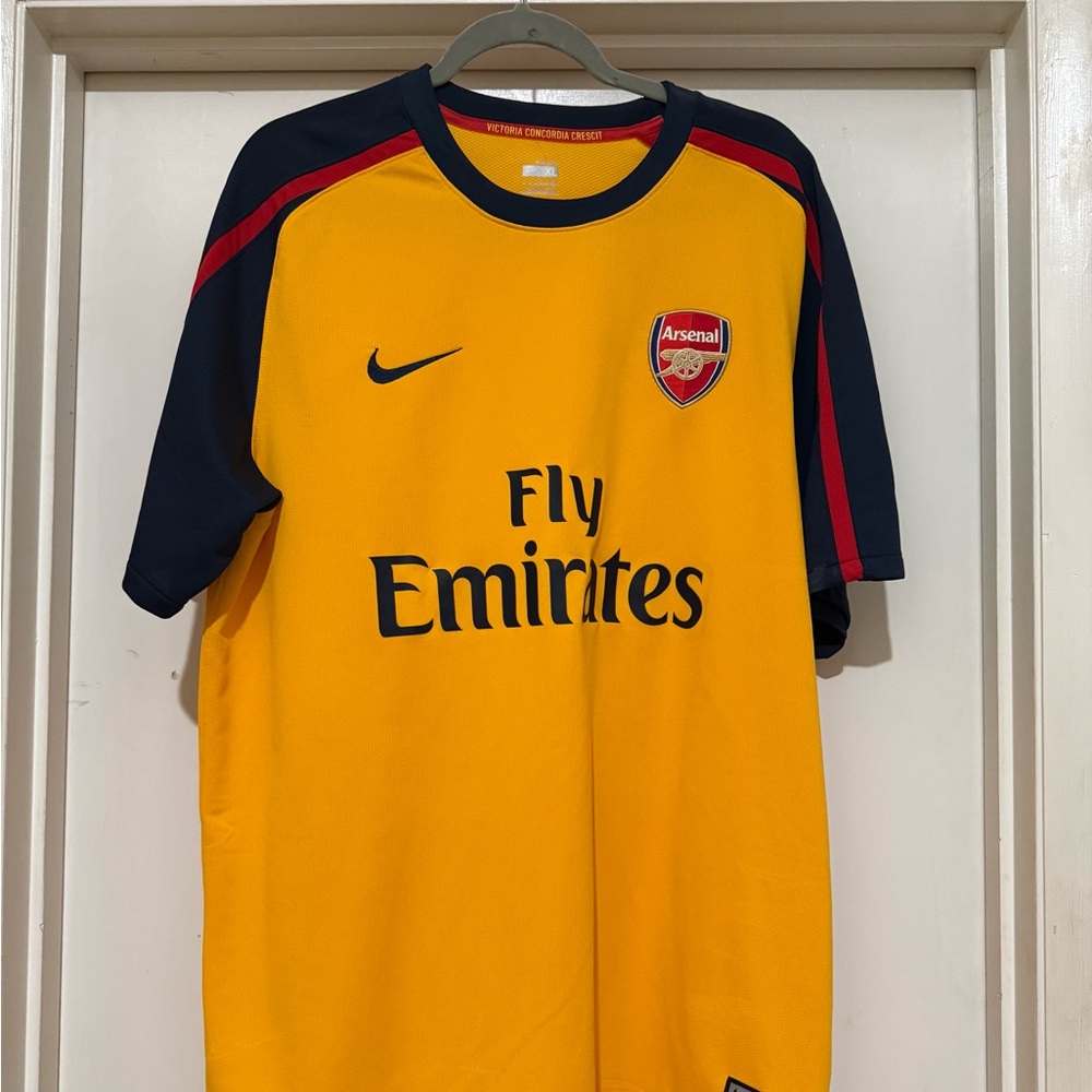 Arsenal Nike Yellow and Navy Sports Jersey